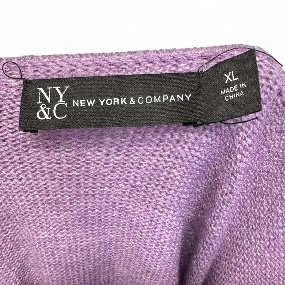 New York & Company Lavender Knit Sweater with Decorative Studs - Picture 7 of 8